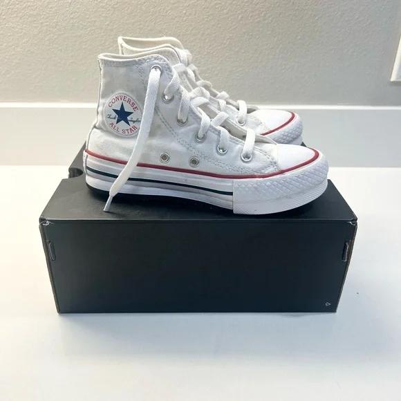 Converse White High-Top Platform Sneakers Size 13 - Picture 5 of 8